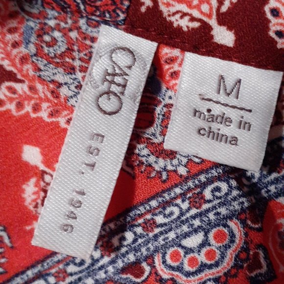 CATO Wraparound and Tie Style Top Shirt Blouse - Size Medium - Picture 8 of 8